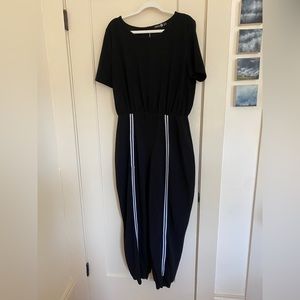 Sporty black BooHoo+ jumpsuit